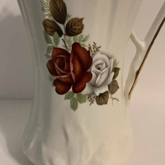 1900’s Nippon Japan chocolate Pot w/red Roses, lid - Picture 7 of 12
